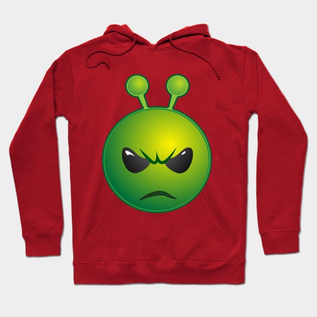 Funny Alien Monster ET Extraterrestrial Martian Green Man Emoji for Women, Men and Kids 17 Hoodie by PatrioTEEism